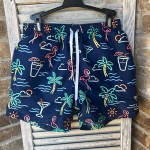 Chubbies Neon Hawaiian Palm Tree Party Board Shorts Mens M. Excellent condition.